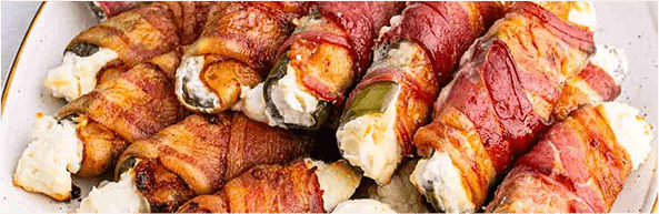 Bacon Wrapped Jalapeño Poppers